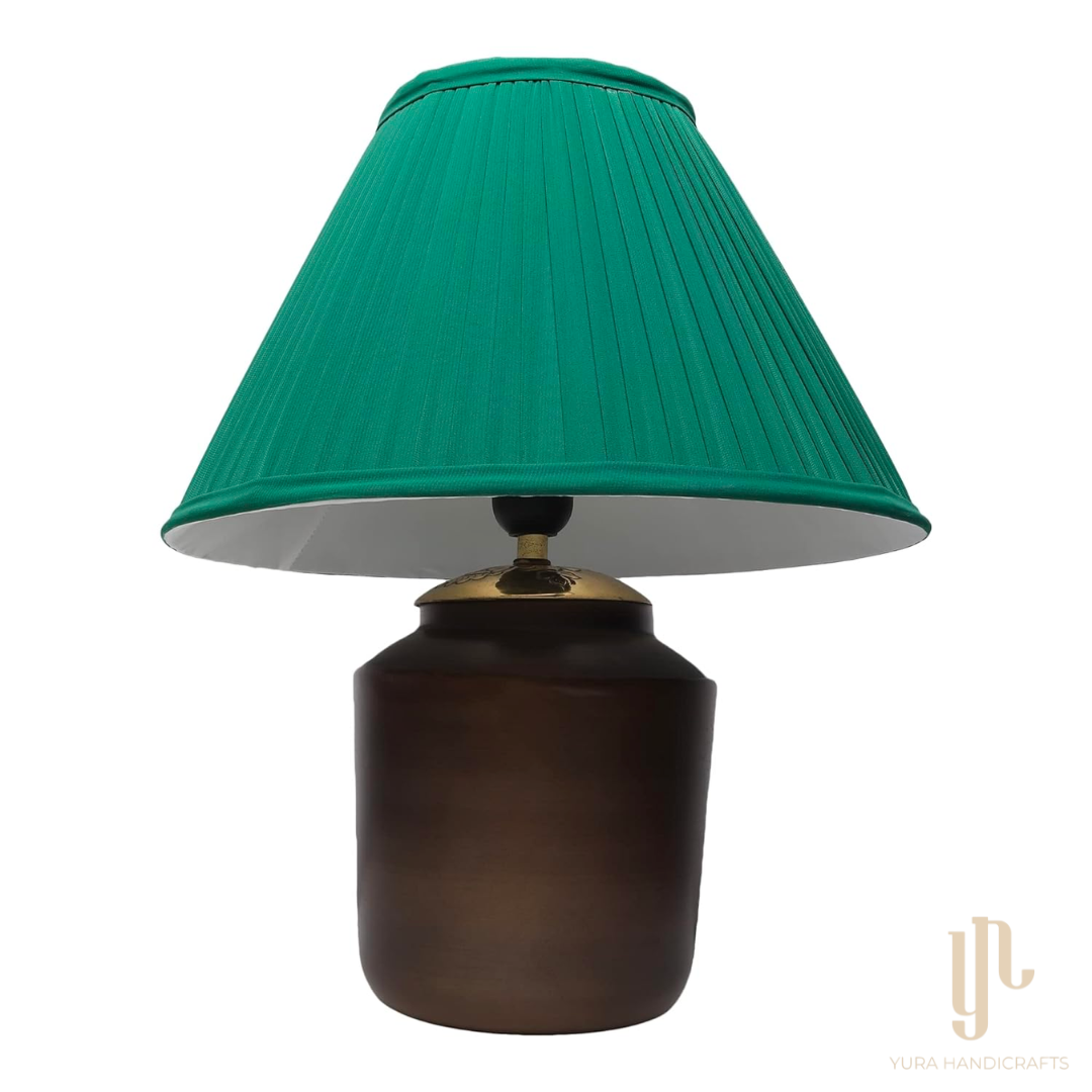 Georgette Pleated Lampshade in Emerald Green