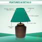 Georgette Pleated Lampshade in Emerald Green