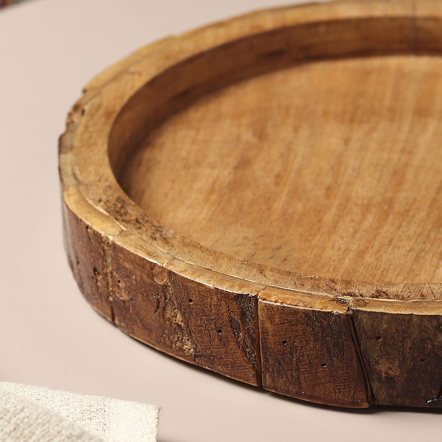 Wooden Bark Serving Tray