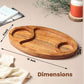 Wooden Serving Platter with Dip