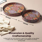 Round Multicoloured Decorative Tray Set (Set of 2)