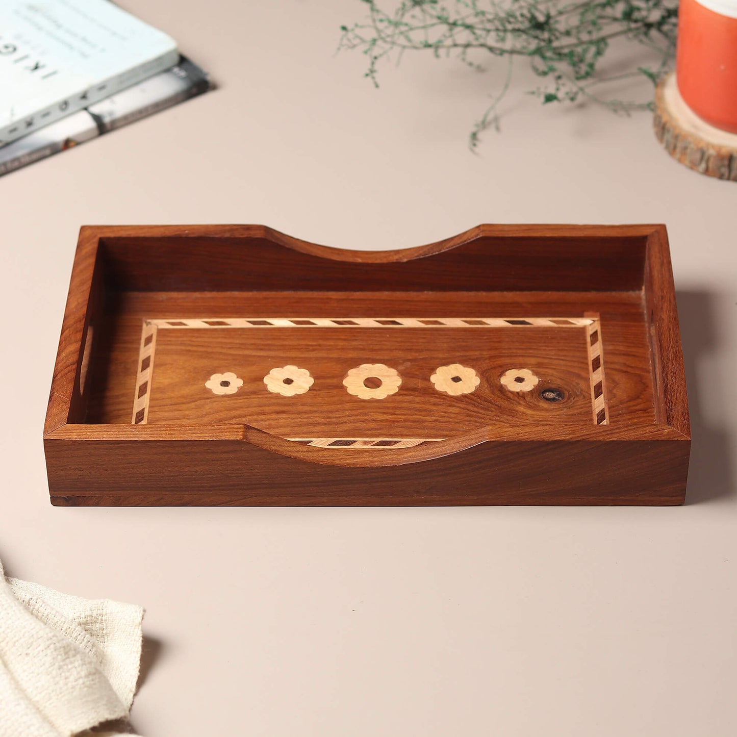 Rectangular Wooden Serving Trays (Set of 3)